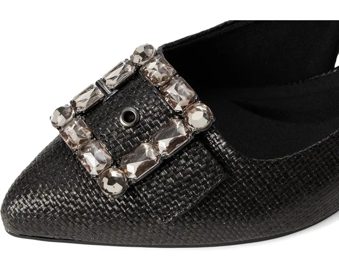 Балетки Anne Klein Kenni с открытой пяткой и кристаллом на носке