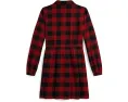 Платье из хлопковой саржи Buffalo Check для подростков Polo Ralph Lauren Kids