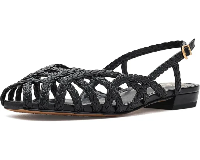 Плоские босоножки Stiorra с плетеными бретелями и квадратным каблуком Vince Camuto