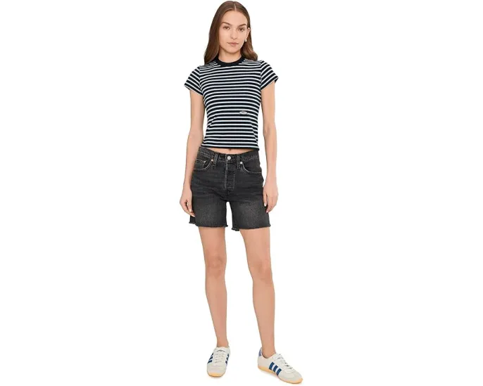 Шорты Levi's Premium 501 Mid Thigh из премиального денима прямого кроя