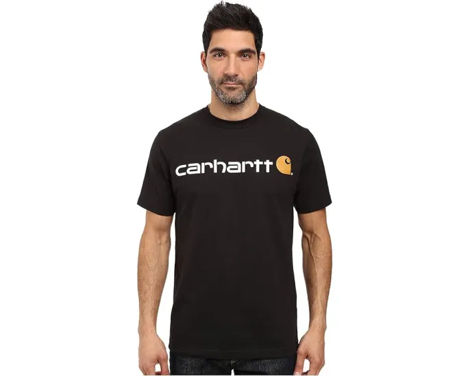 Футболка Carhartt Signature Logo S/S с принтом и бесшовными боками