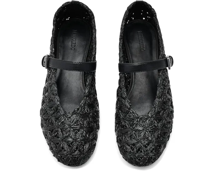 Бернардо Borden Raffia туфли из рафии с ремешком