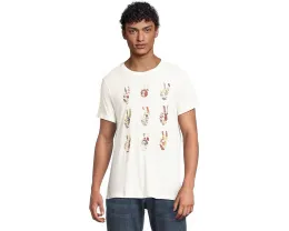 Футболка John Varvatos с вышитыми знаками мира и международными флагами