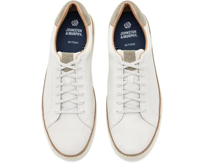 Кроссовки Mcguffey 2 Lace-To-Toe от Johnston & Murphy бежевые с замшевыми вставками