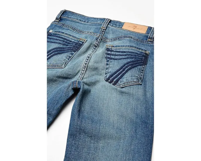 Джинсы 7 For All Mankind Tailorless Dojo из денима Luxe Vintage с эффектом поношенности