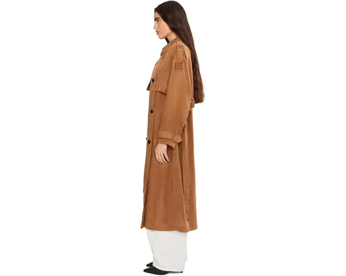 Тренч AllSaints Linnie с поясом и отложным воротником из лиоцелла