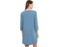 3/4 Sleeve Twisted Crew Neck Dress