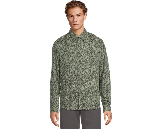 Рубашка John Varvatos Rodney Shirt с цветочным принтом