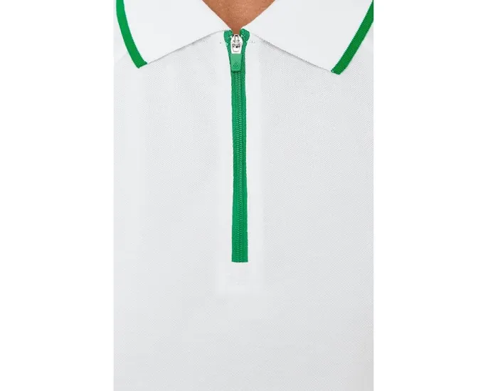 Sleeveless Fitted Pique Polo