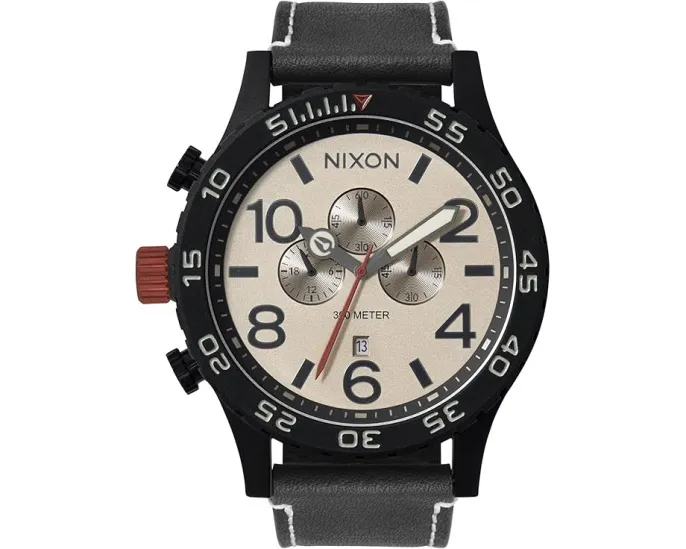 Наручные часы Nixon 51-30 Chrono Leather с хронографом и водозащитой 30 ATM