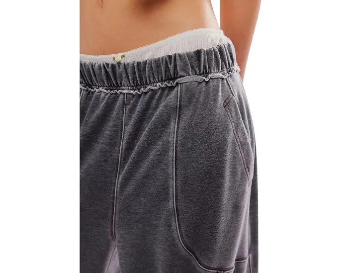 Широкие брюки Free People Dont Wait Up для отдыха из хлопка