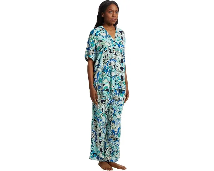 Пижама N by Natori Fusion Fans с коротким рукавом из шифона