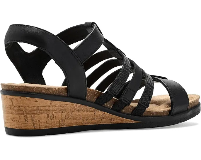 Сандалии Kacha Step Clarks на низком клине с мягкой кожей и стелькой из пенополиуретана
