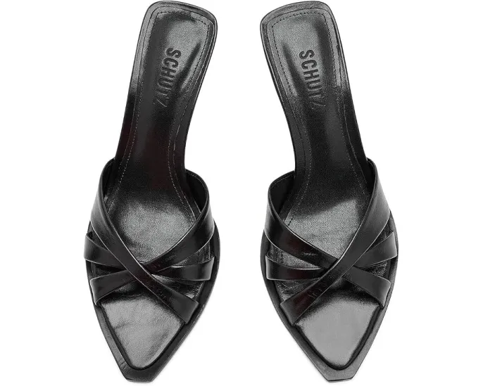 Schutz босоножки Keefa Leaf Mule на шпильке