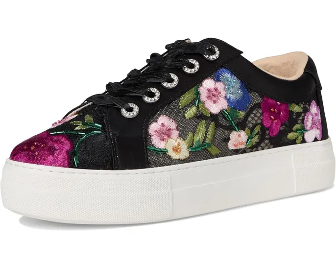 Кроссовки Jayla с вышивкой цветов на платформе
