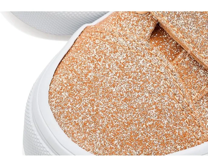 Кроссовки Vans Kids Old Skool V с блестками и застежками на липучках