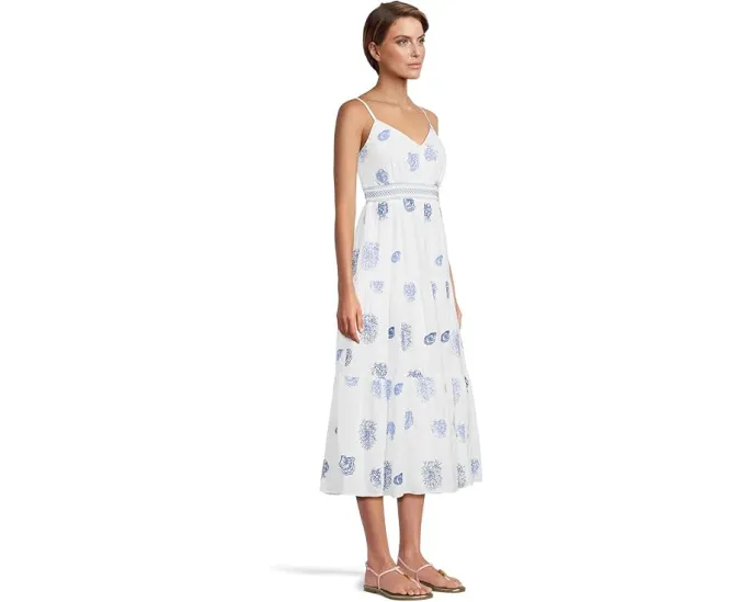 Макси-платье Zanna с вышивкой и запахом из хлопка от Lilly Pulitzer