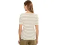 Футболка Petite Striped Stretch Cotton Boatneck Tee от Lauren Ralph Lauren