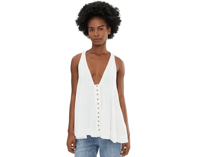 Free People туника Valerie с глубоким V-образным вырезом