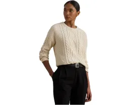 Свитер Lauren Ralph Lauren из хлопка крупной вязки с круглой горловиной