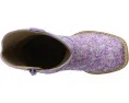Детские ботинки Roper Lavender с квадратным носком и блестящим цветочным узором