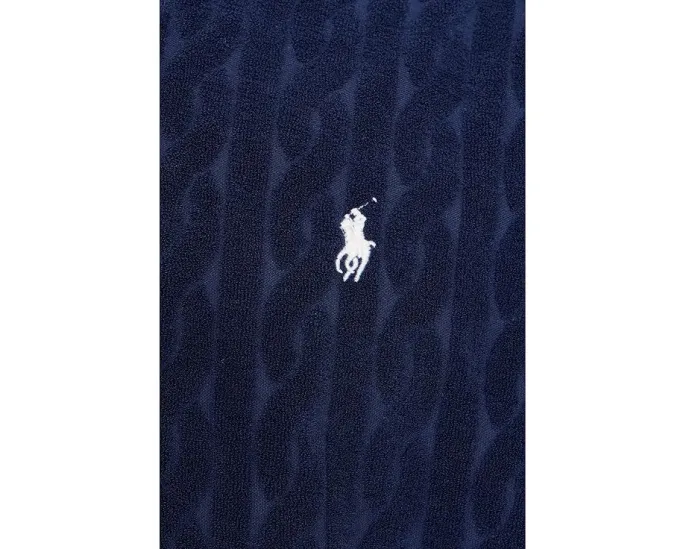 Повседневная рубашка поло Polo Ralph Lauren трикотажная с кабельным узором