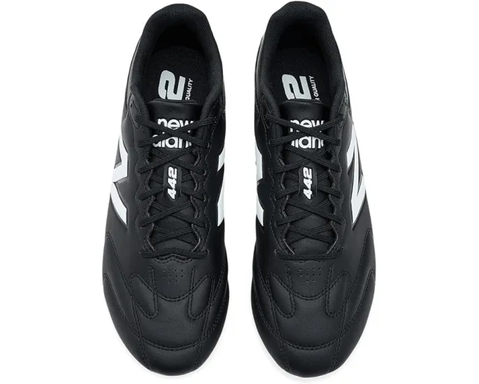 Бутсы футбольные New Balance 442 Team Fg V3 с кожаным верхом черные