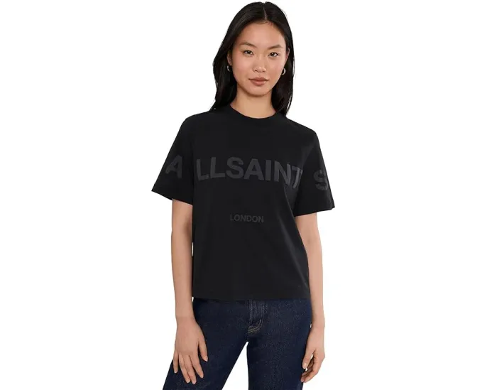 Футболка AllSaints Lisa Biggy оверсайз с ручной графикой