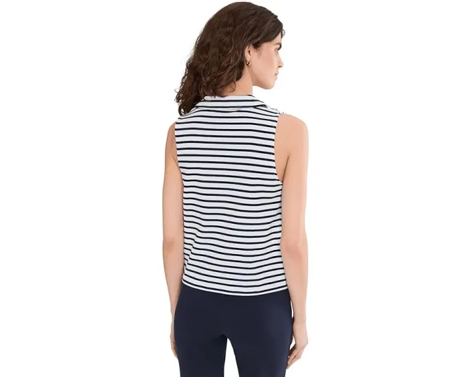 Lilla P Безрукавный топ с воротником и шнуровкой из плотного хлопкового джерси