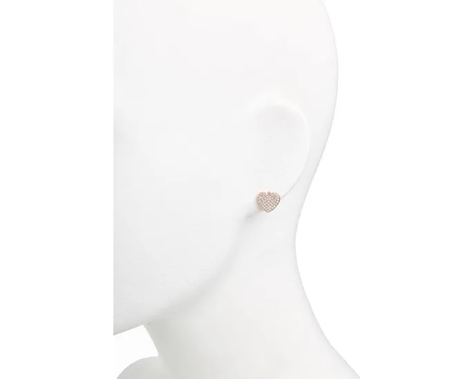 Серьги-гвоздики Yours Truly Pave Heart с камнями кубического циркония от Kate Spade New York