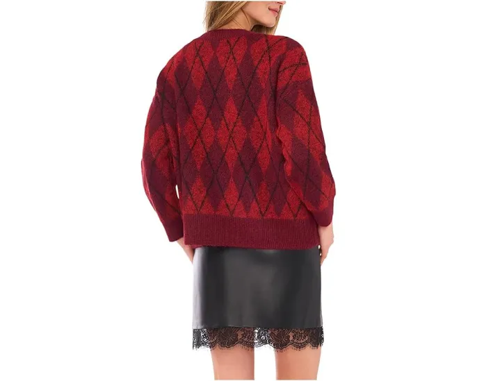 Свитер Vince Camuto с жаккардовым узором и длинными рукавами