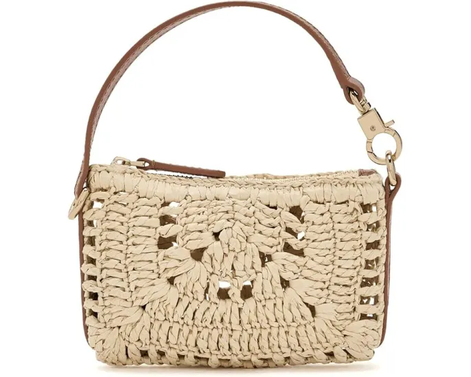 Madewell мини-сумка Straw Mini Pouch из соломки на плечо