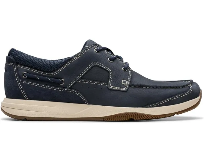 Clarks Sailview Lace кроссовки из натуральной кожи с круглым носком
