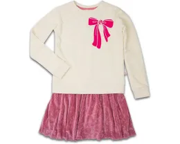 Детское платье-худи Appaman Kids с бантом и плиссированной юбкой
