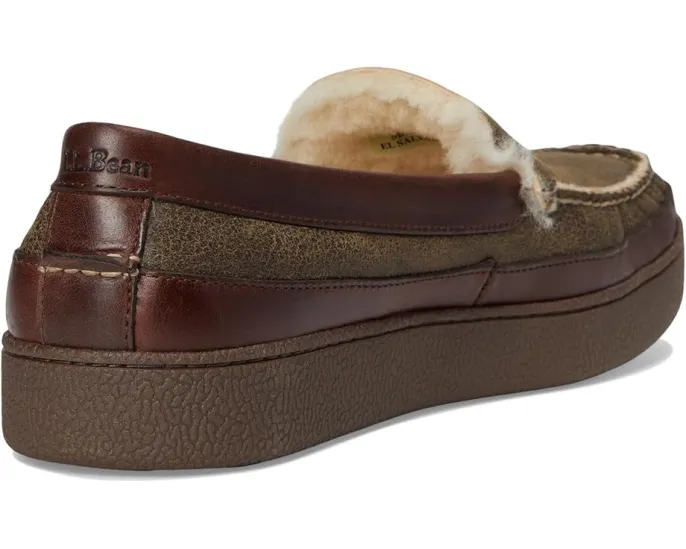 L.L.Bean Уютные тапочки Lodge Moc с овчиной и подошвой Vibram в стиле мокасин