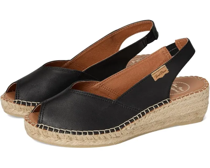 Toni Pons Bernia-P туфли на танкетке с открытым носком и эластичным ремешком