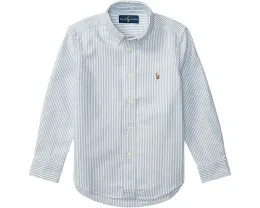 Рубашка Polo Ralph Lauren Kids из хлопкового оксфорда в полоску для маленьких детей