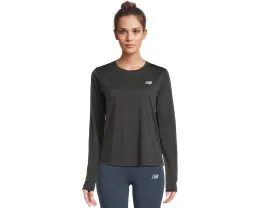 Лонгслив Athletics с технологией быстрого высыхания и отверстиями для большого пальца New Balance