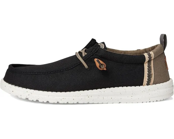 Кроссовки Hey Dude Wally Summer Linen с кожаными кисточками и круглым носком