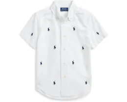 Polo Ralph Lauren рубашка Pony Oxford с коротким рукавом для малышей