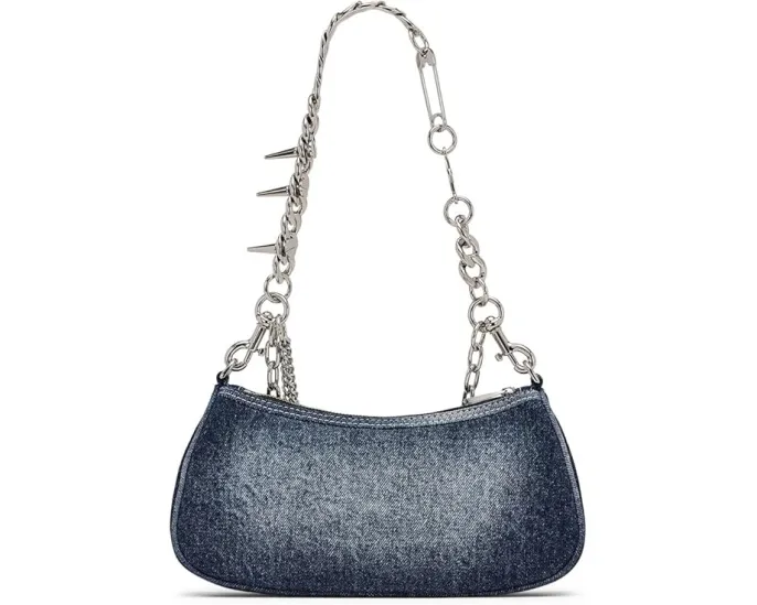 The Faded Denim Charm Shoulder Bag