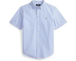 Polo Ralph Lauren Kids Полосатая рубашка из хлопкового пике для детей постарше