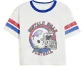 Футболка Junk Food Clothing NFL Buffalo Bills с полосатым кокеткой для детей