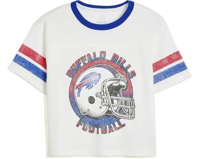 Футболка Junk Food Clothing NFL Buffalo Bills с полосатым кокеткой для детей