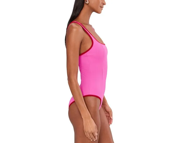 Цельный купальник Cala с квадратным вырезом и контрастным кантом