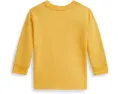 Хлопковая футболка Polo Ralph Lauren Kids с длинным рукавом и медвежонком для младенцев