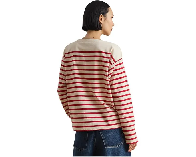 Топ Striped Jersey Boatneck в полоску из джерси Lauren Ralph Lauren