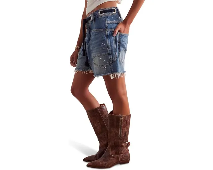 Широкие шорты Free People Moxie с низкой посадкой и карманами