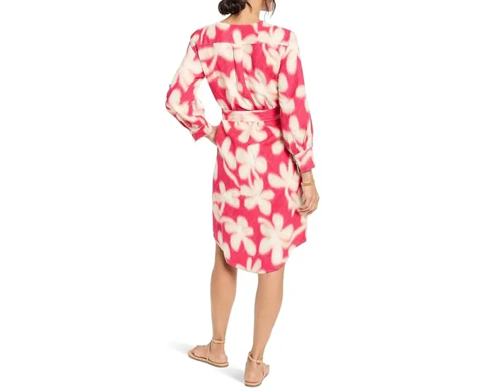 Платье-блуза NIC+ZOE Glowing Flower из льна с запахом и поясом