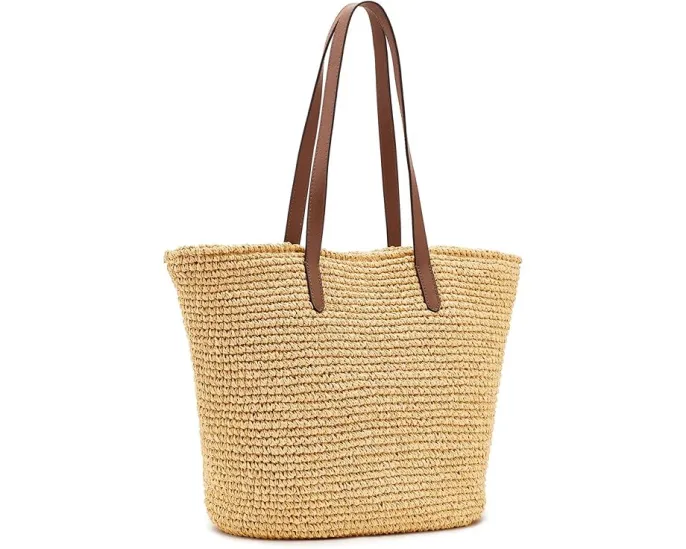 Большая сумка-тоут Lauren Ralph Lauren Lainey из крученой соломки с кожаными деталями
